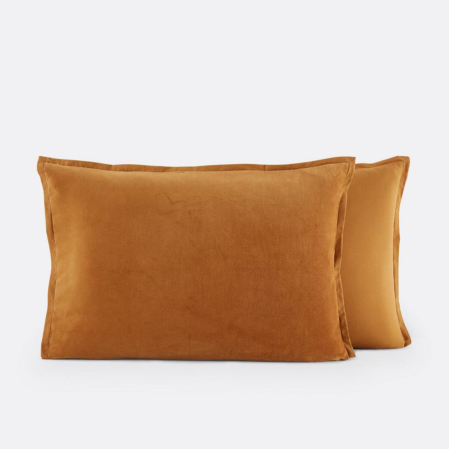 La Redoute Intérieurs Noria Federa Reversibile Velluto Cotone Lavato  