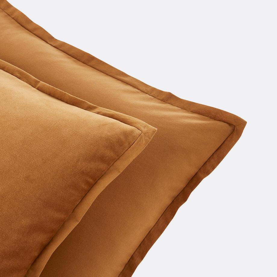 La Redoute Intérieurs Noria Federa Reversibile Velluto Cotone Lavato  