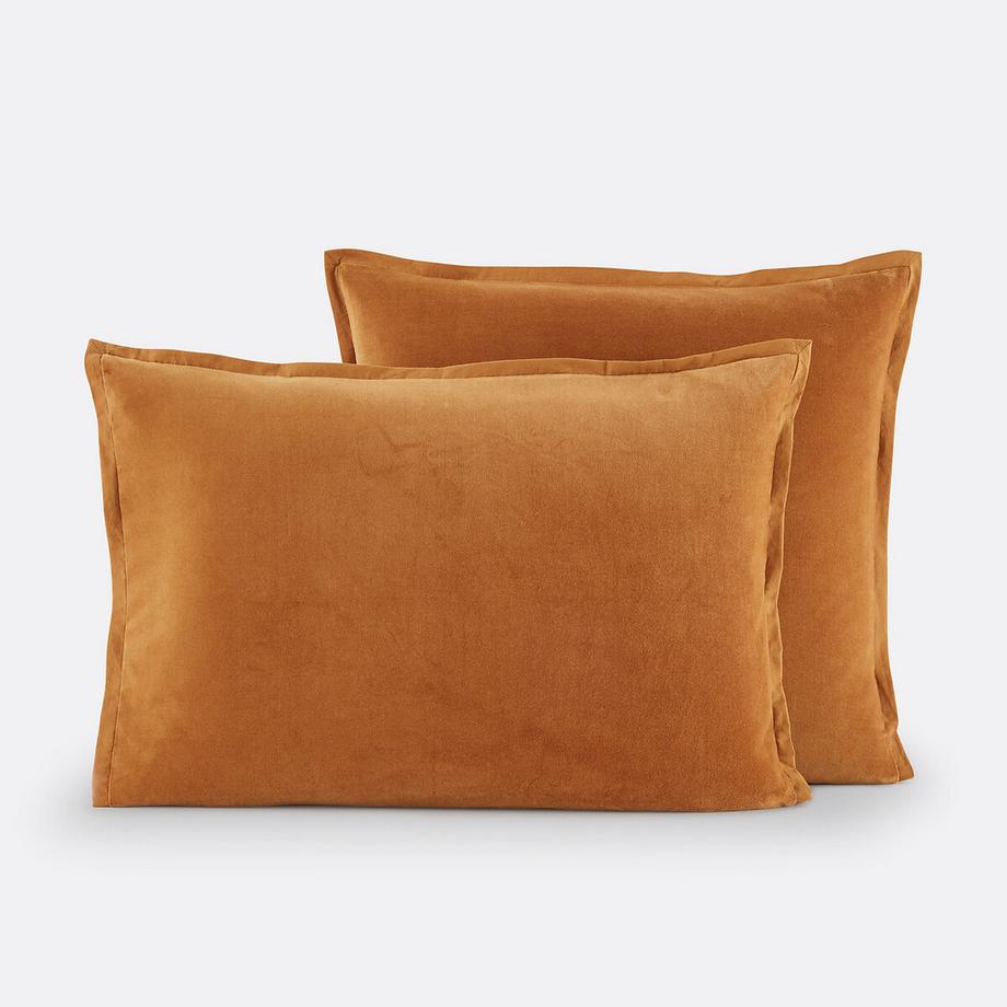 La Redoute Intérieurs Noria Federa Reversibile Velluto Cotone Lavato  