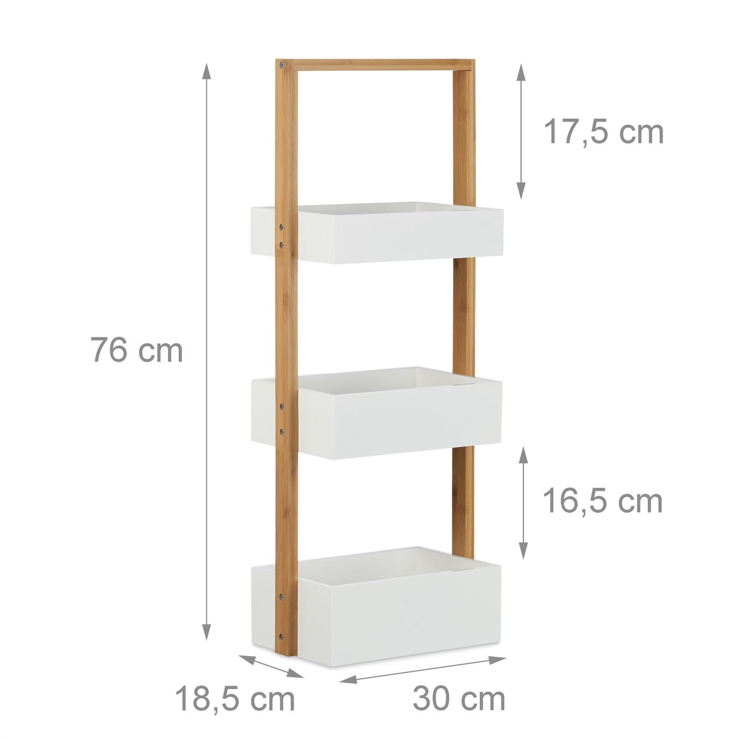 B2X Étagère de salle de bain à trois compartiments  