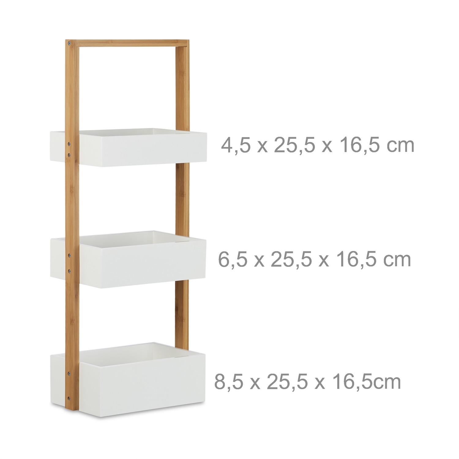B2X Étagère de salle de bain à trois compartiments  