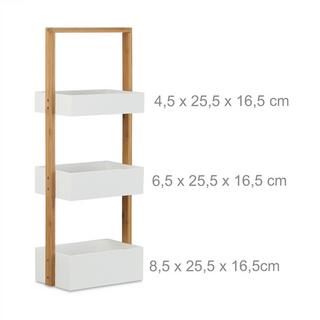 B2X Étagère de salle de bain à trois compartiments  