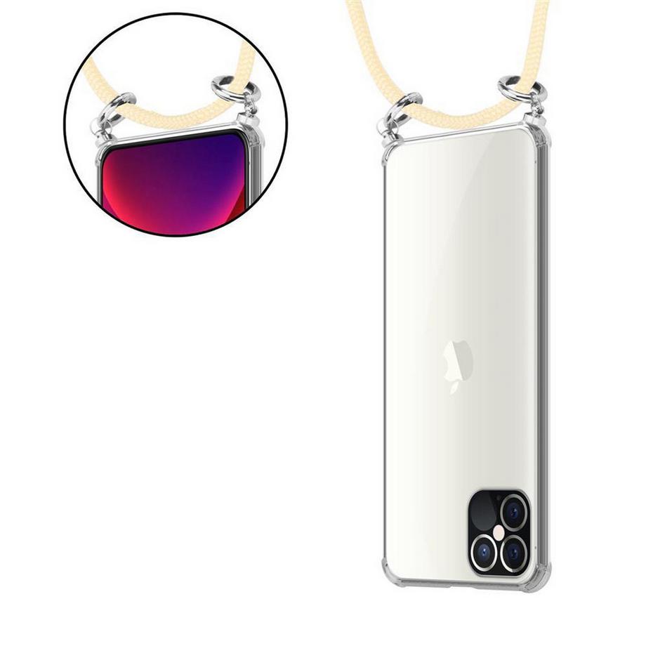 Cadorabo  Handy Kette für Apple iPhone 12  12 PRO Silikon mit Silbernen Ringen 