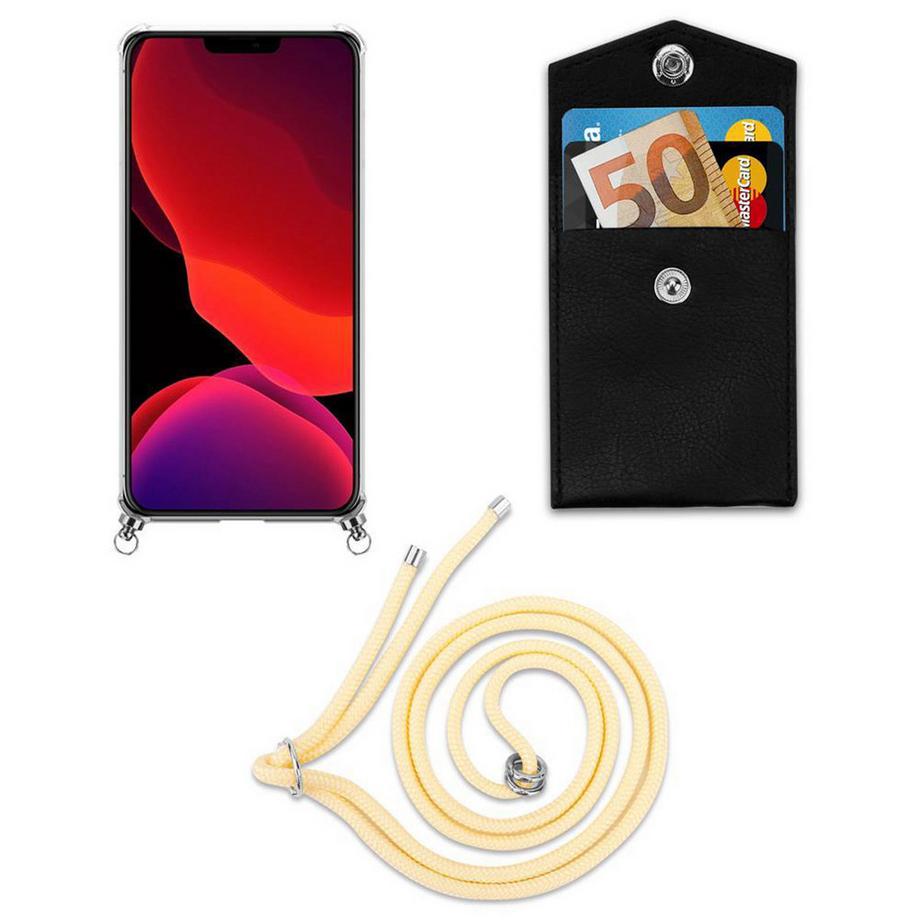 Cadorabo  Handy Kette für Apple iPhone 12  12 PRO Silikon mit Silbernen Ringen 