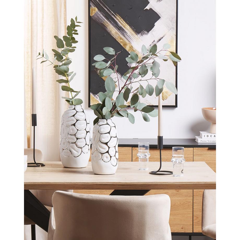 Beliani Vase décoratif en Grès Moderne CENABUM  