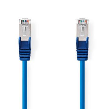 Câble réseau CAT5e | SF/UTP | RJ45 mâle | RJ45 mâle | 2.00 m | Rond | PVC | Bleu | Label