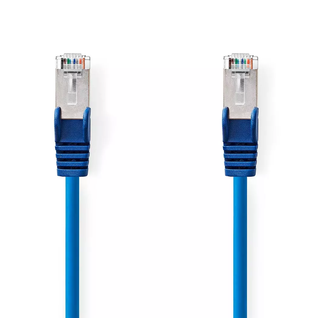 Nedis – CAT5e Netzwerkkabel | SF/UTP RJ45 Stecker 2,00 m Rund PVC Blau Etikett, One Size