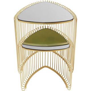 KARE Design Tavolino Wire Triangle oro (set di 2)  