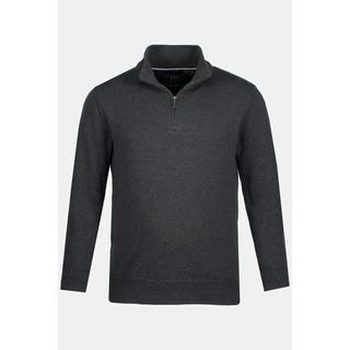 JP1880  Maglione polo con collo alto, zip e maniche lunghe 