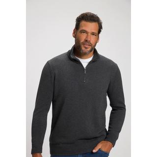 JP1880  Maglione polo con collo alto, zip e maniche lunghe 