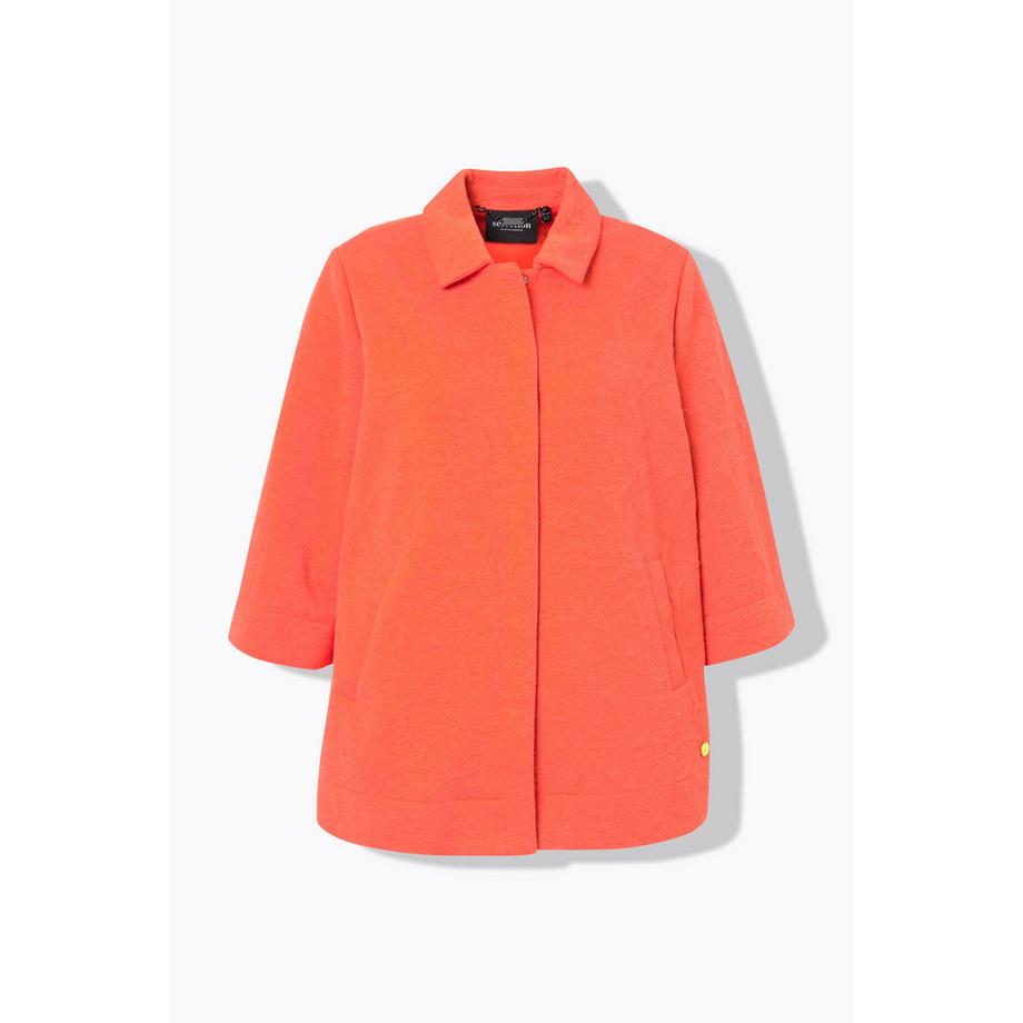 Ulla Popken Giacca Jersey Strutturata Collo Camicia Maniche 3/4  