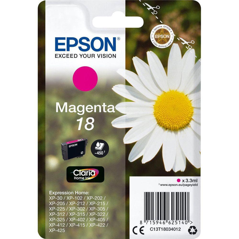 EPSON  EPSON Tintenpatrone magenta T180340 XP 30/405 180 Seiten 