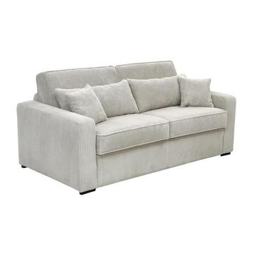 Schlafsofa mit Matratze 3-Sitzer - Liegefläche 140 cm - Matratze 18 cm - Cord - - MONDOVI