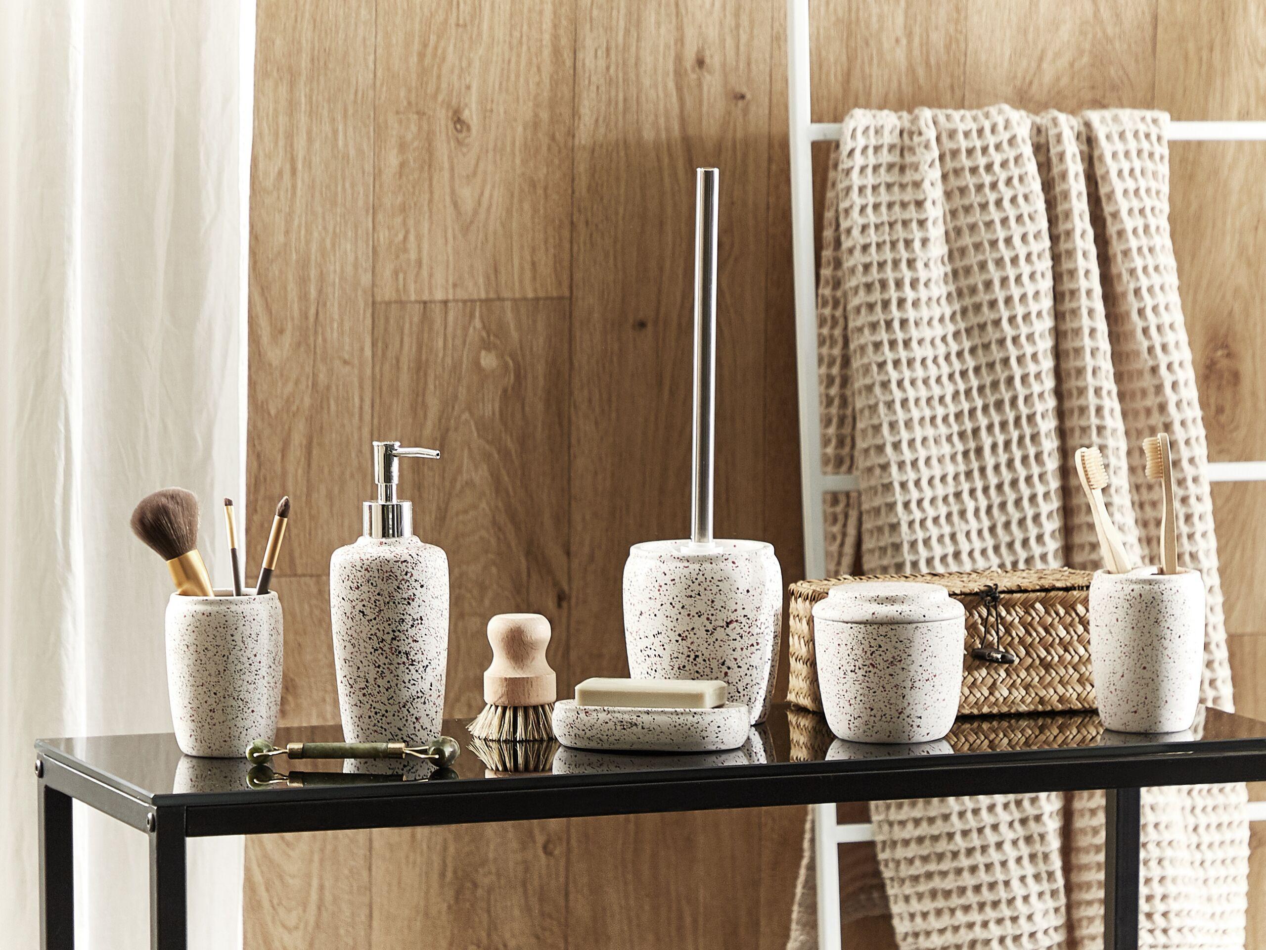 Beliani Set de 6 accessoires de salle de bain en Dolomite Moderne PALMILLA  