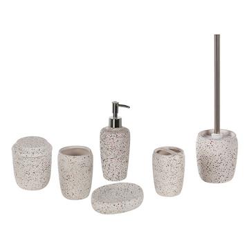 Badaccessoires Set 6-teilig aus Dolomit Modern PALMILLA