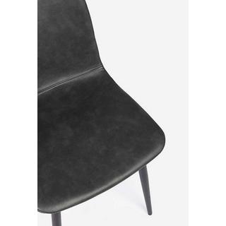 mutoni Chaise de salle à manger Kyra PU anthracite vintage  