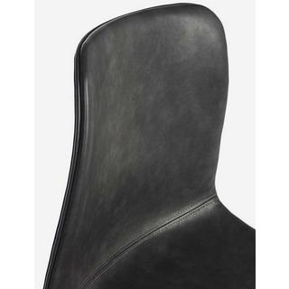 mutoni Chaise de salle à manger Kyra PU anthracite vintage  