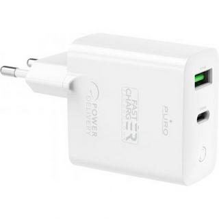 Puro®  Ladegerät mit Dual USB-A / USB-C PD-Buchse und 32W (12-20 W) 