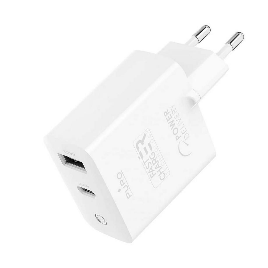 Puro®  Ladegerät mit Dual USB-A / USB-C PD-Buchse und 32W (12-20 W) 