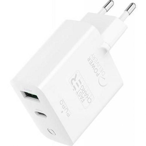 Puro®  Ladegerät mit Dual USB-A / USB-C PD-Buchse und 32W (12-20 W) 