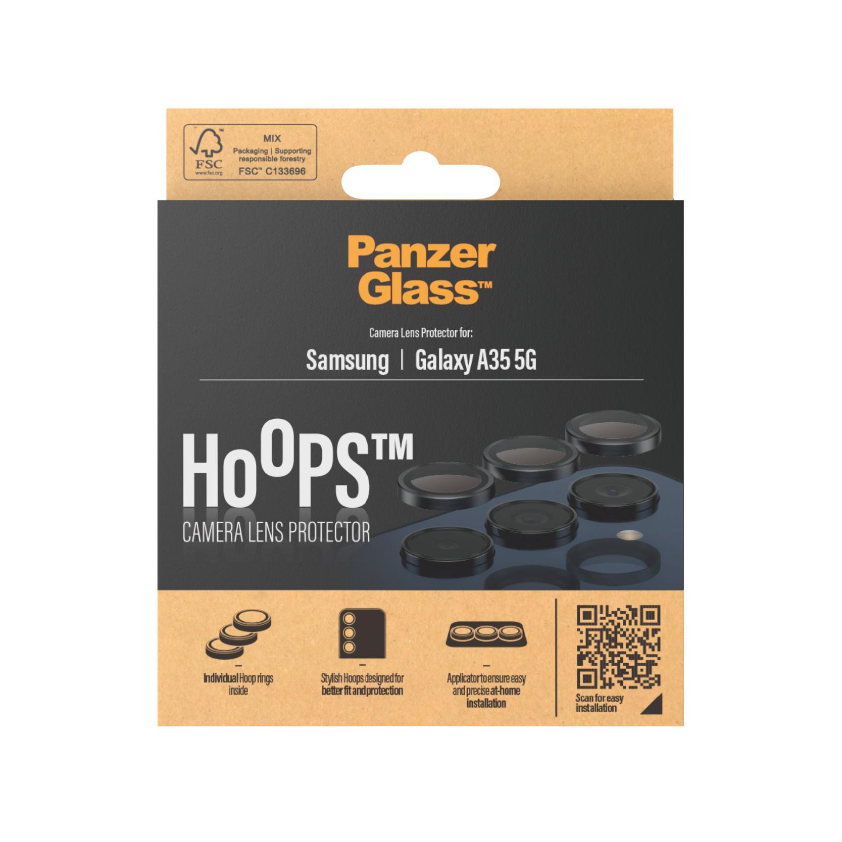 PanzerGlass  ® Hoops® Kameraschutz Samsung Galaxy A35 5G | Schwarz 