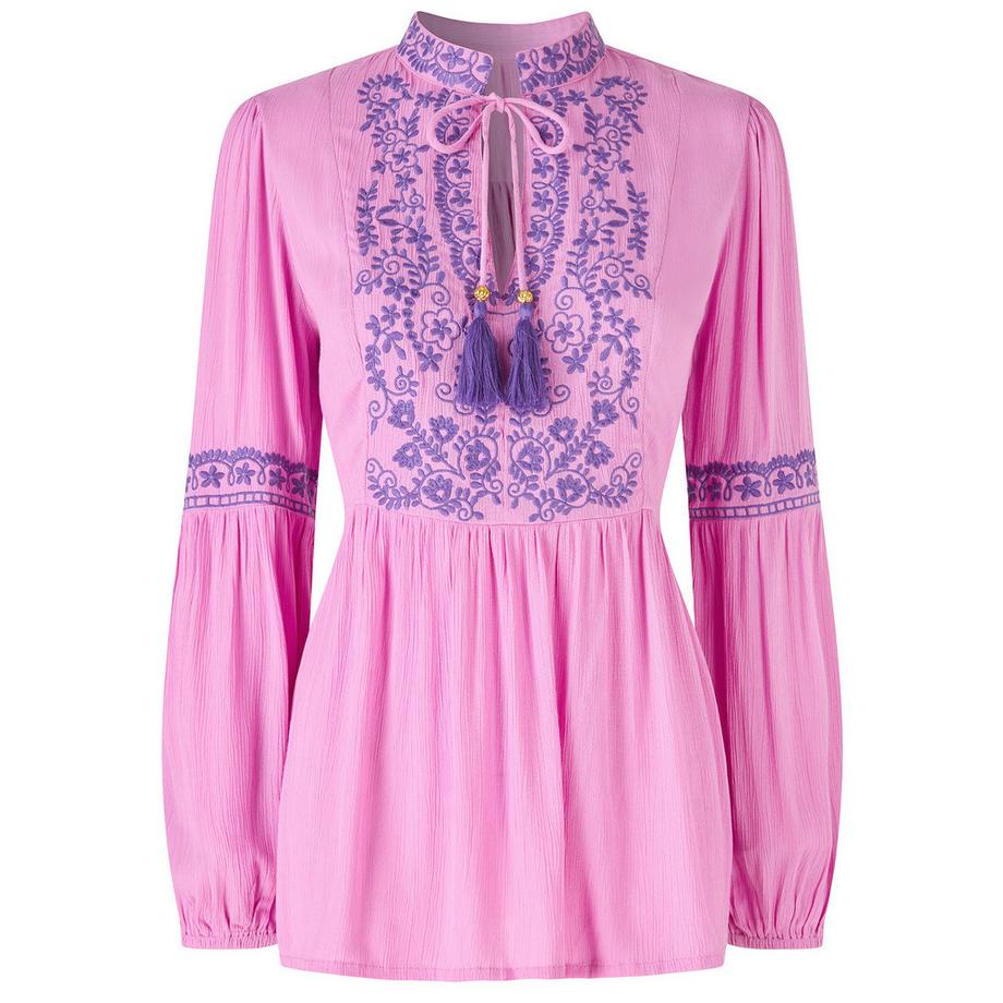 Joe Browns Blouse brodée à pompons et lien  