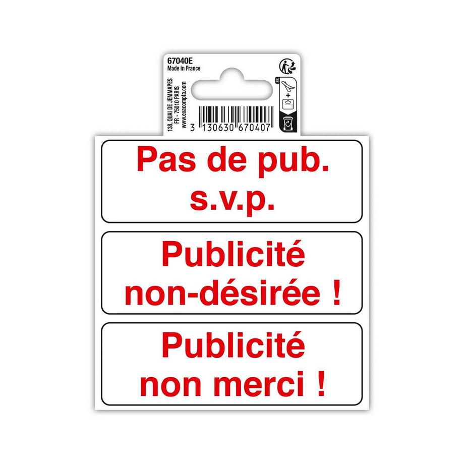Schild Werbung verboten PVC10x10cmFR