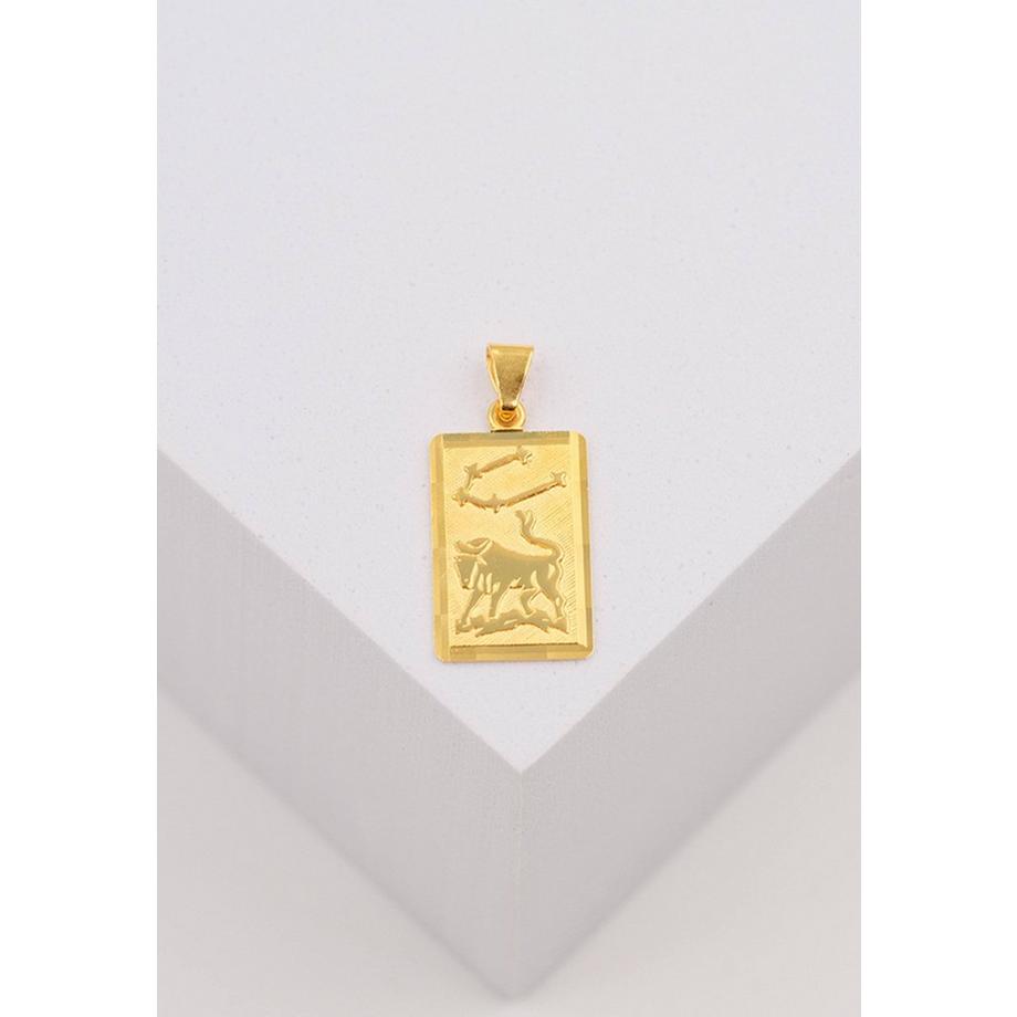 MUAU Schmuck  Pendentif signe du zodiaque taureau or jaune 750, 20x9mm 