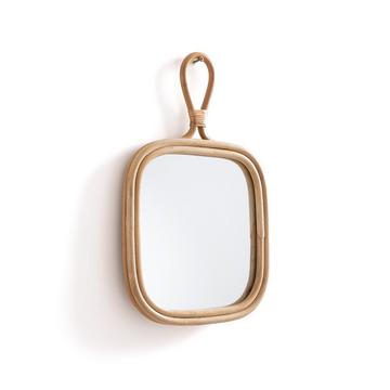 Miroir rectangulaire en rotin 25x39 cm