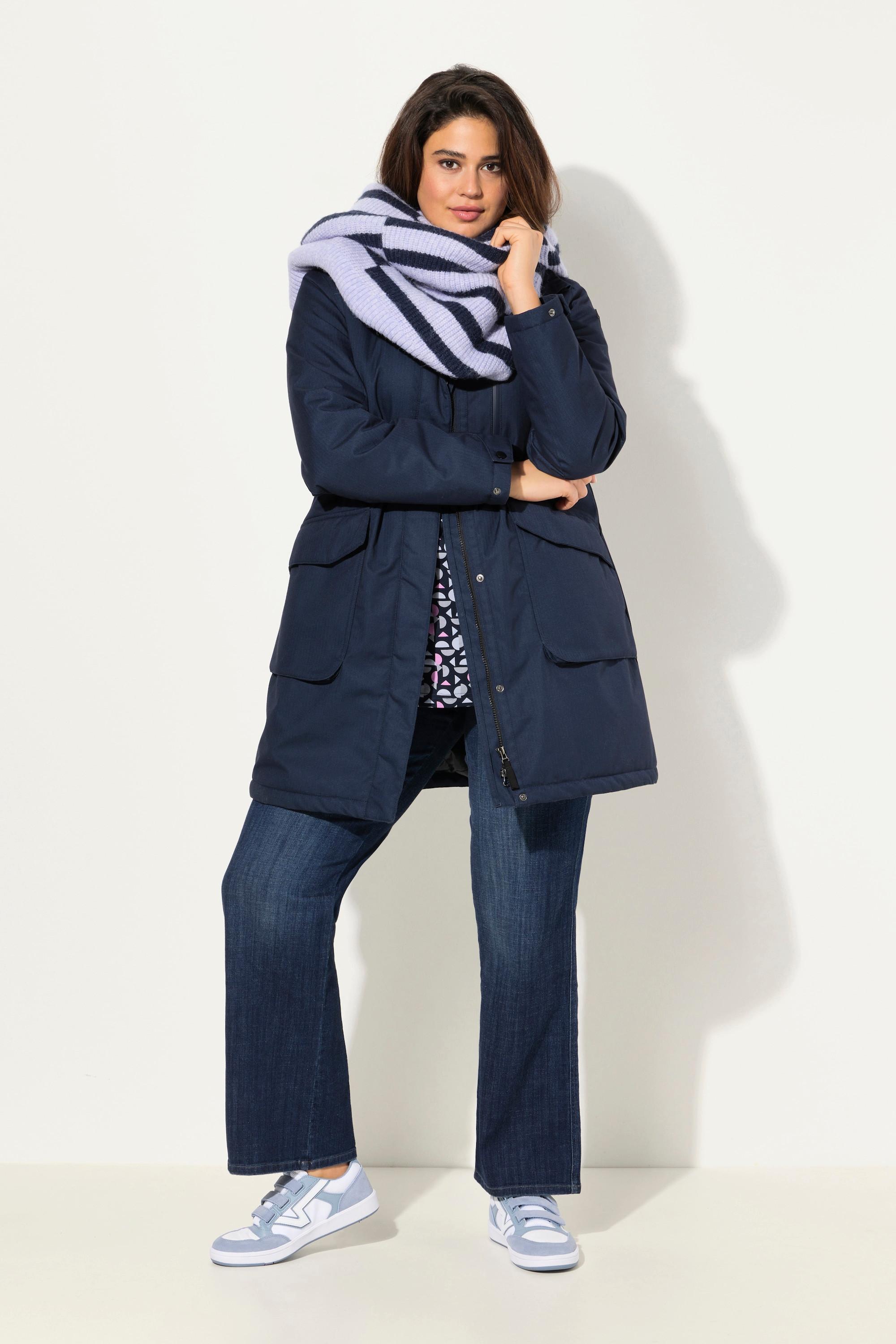 Ulla Popken Outdoor Parka Kapuze A-Linie Wattiert  