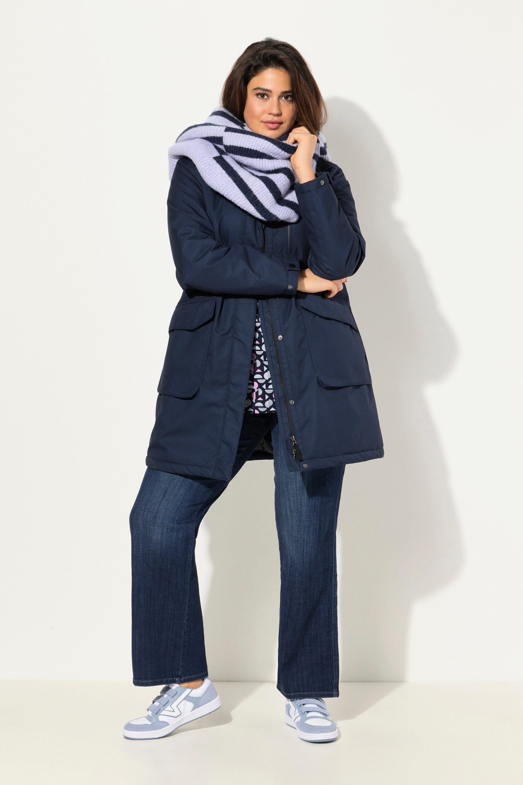 Ulla Popken Outdoor Parka Kapuze A-Linie Wattiert  