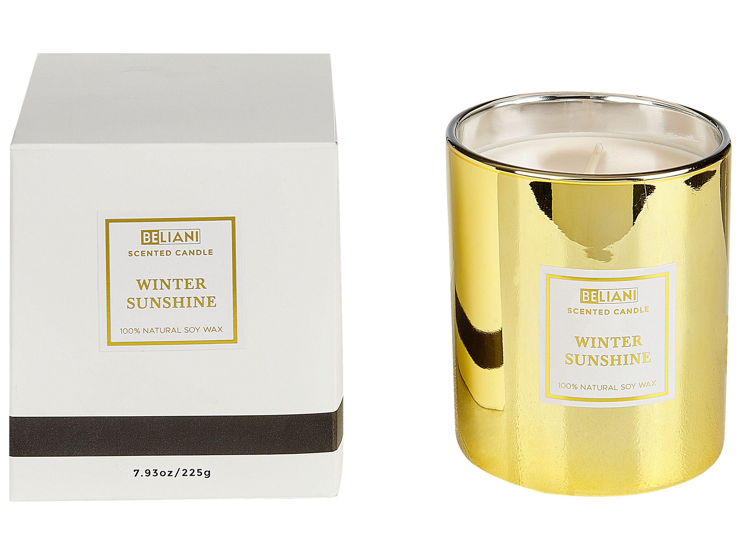 Beliani Set di 3 Candele Profumate en Cera di Soia METALLIC GLAMOUR  