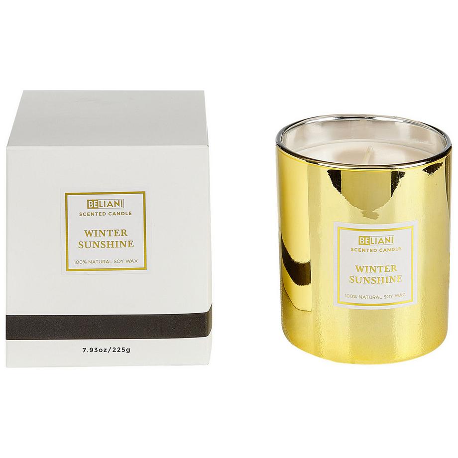 Beliani Set di 3 Candele Profumate en Cera di Soia METALLIC GLAMOUR  