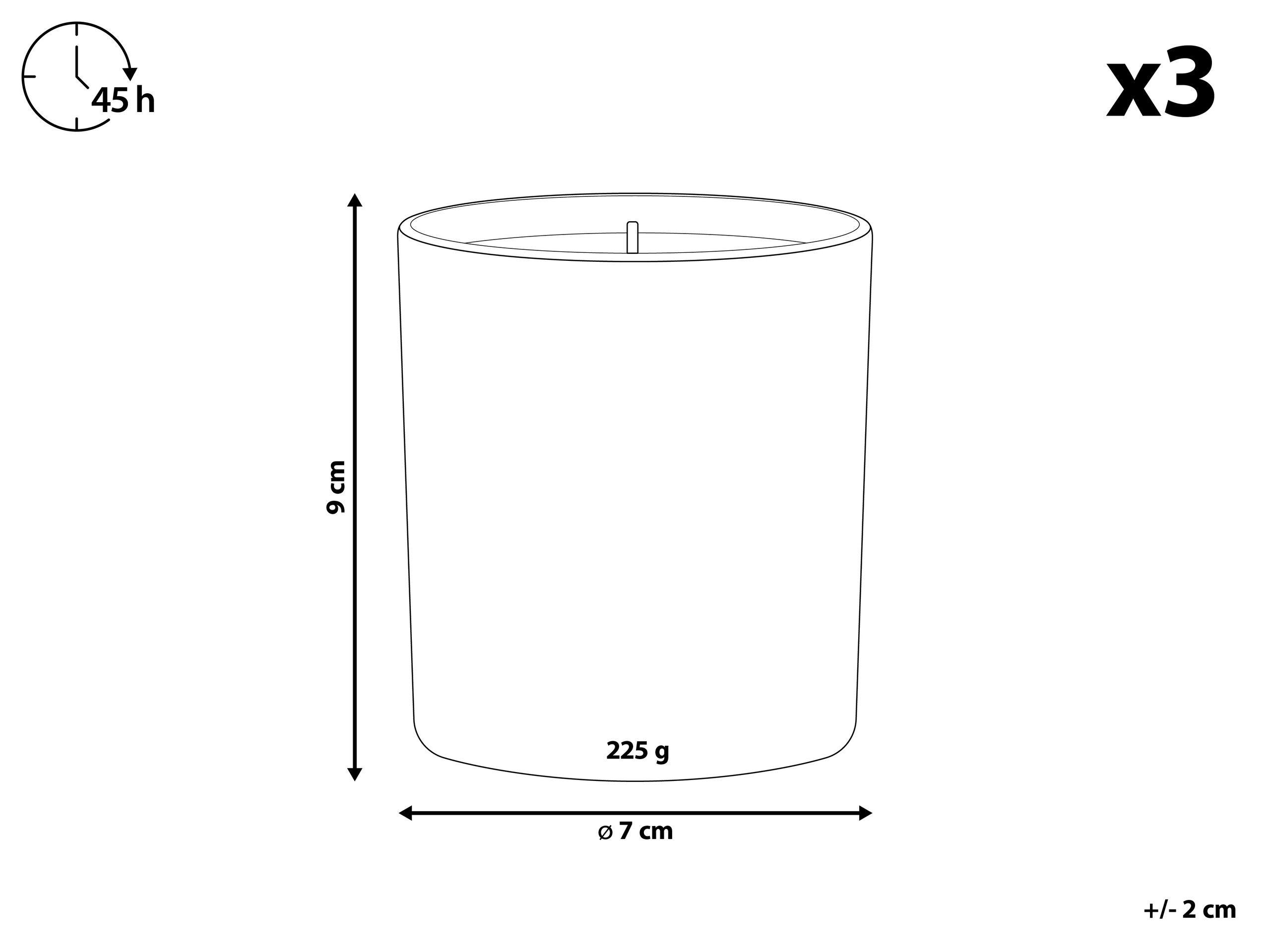 Beliani Set di 3 Candele Profumate en Cera di Soia METALLIC GLAMOUR  