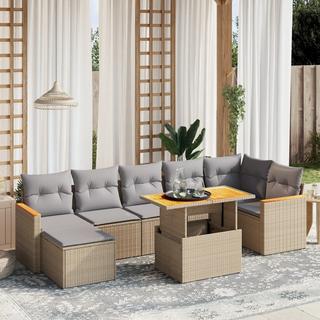 VidaXL set divano da giardino Polirattan  