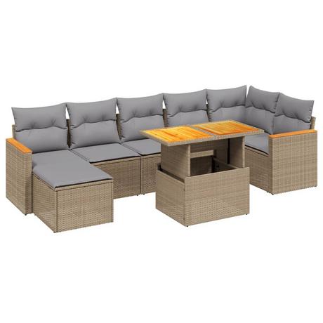 VidaXL set divano da giardino Polirattan  