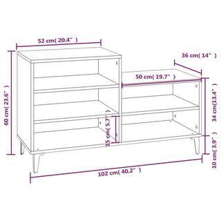 VidaXL Armoire à chaussures bois d'ingénierie  