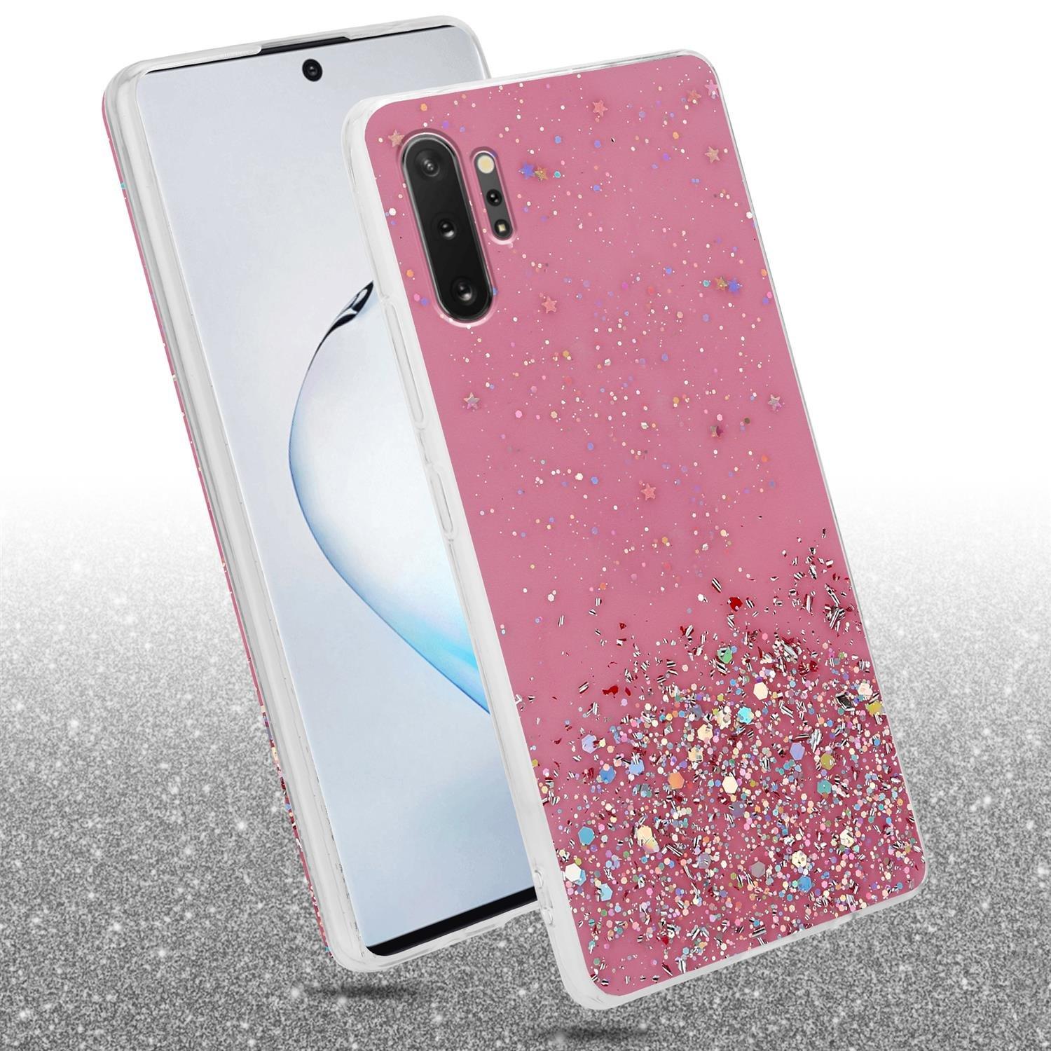 Cadorabo  Hülle für Samsung Galaxy NOTE 10 PLUS TPU Silikon mit funkelnden Glitter 