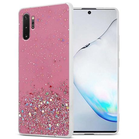 Cadorabo  Hülle für Samsung Galaxy NOTE 10 PLUS TPU Silikon mit funkelnden Glitter 