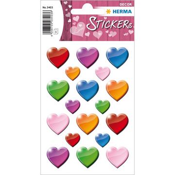 HERMA Stickers Cœurs colorés