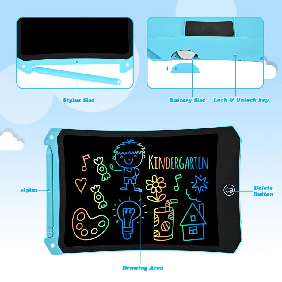 Activity-board  Tableau magique 2 packs fonction d'effacement Planche à dessin avec crayon 