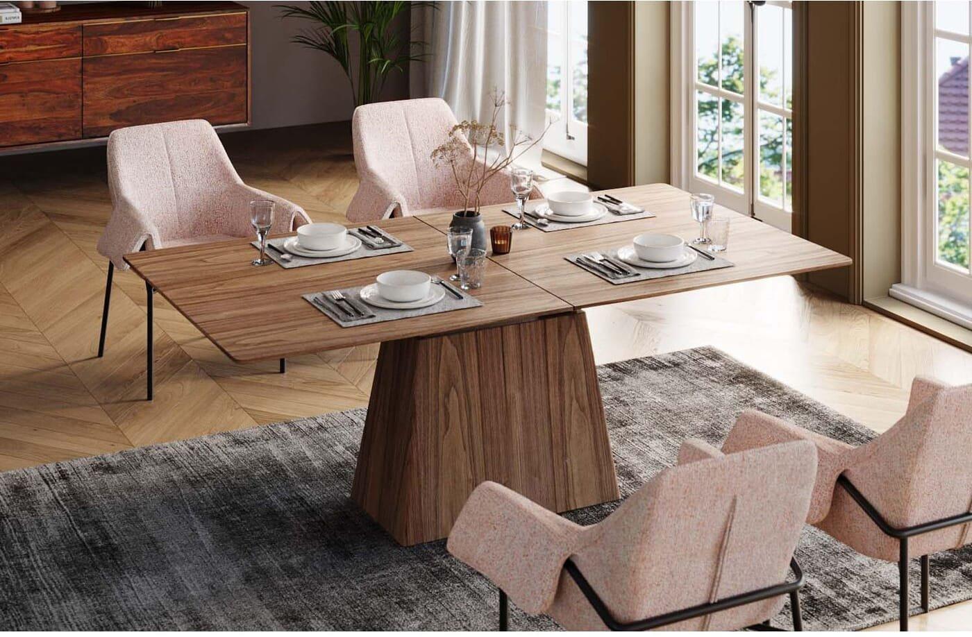 KARE Design Ausziehtisch Benvenuto Walnut 200(50)x110  