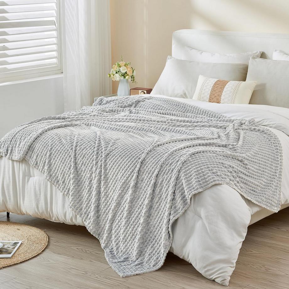 Alopini Morbida coperta in pile a righe  