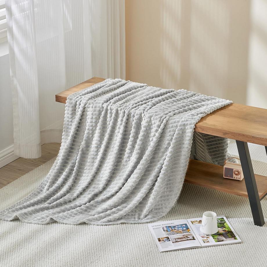 Alopini Morbida coperta in pile a righe  