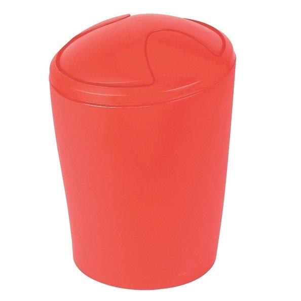 spirella Pattumiera da bagno manuale PP MOVE 5L Rosso Gelido  