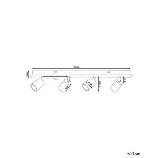 Beliani Deckenlampen aus Metall Modern TIGRIS  