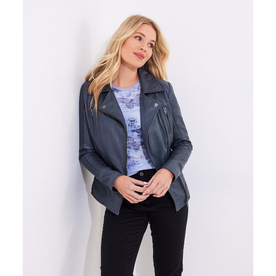 Veste Motard Tendance Avec Col