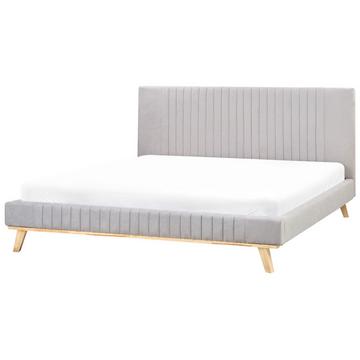 Lit avec sommier en Tissu chenille Scandinave TALENCE