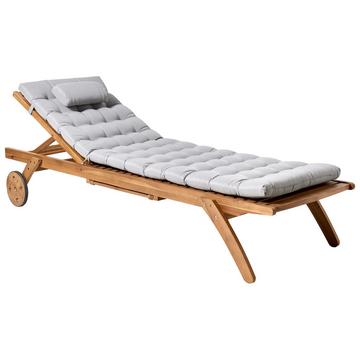 Lettino Prendisole con Cuscino en Legno d'acacia Moderno CESANA PREMIUM