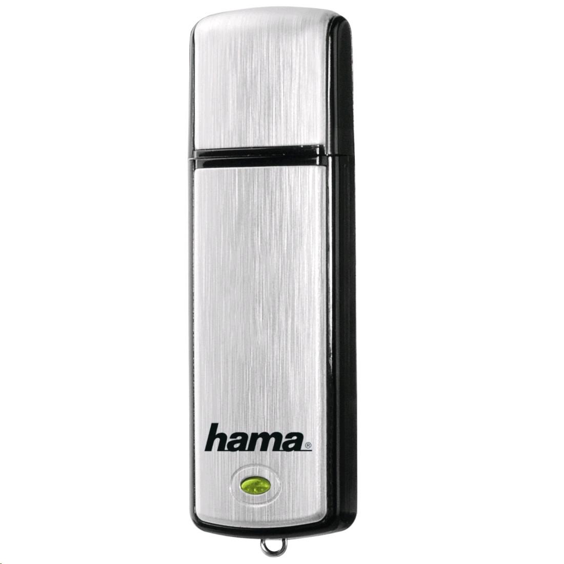 hama  USB-Stick Fancy - 16 GB, USB 2.0, 10MB/s, Schwarz/Silber 